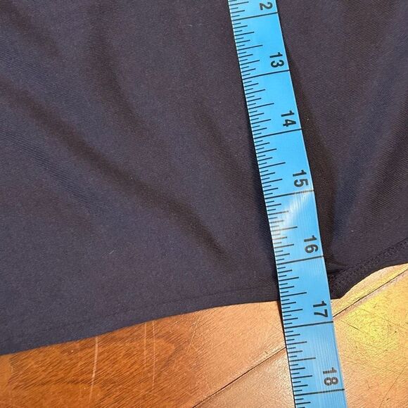 LOFT navy small top with pattern at neckline NWT - Picture 9 of 9